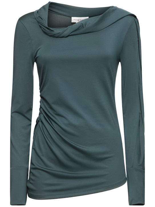 Fluid draped jersey top - Thumbnail 1