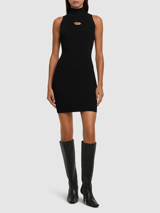 Diesel: M-Clarksvillex rib knit mini dress - women_1 | Luisa Via Roma