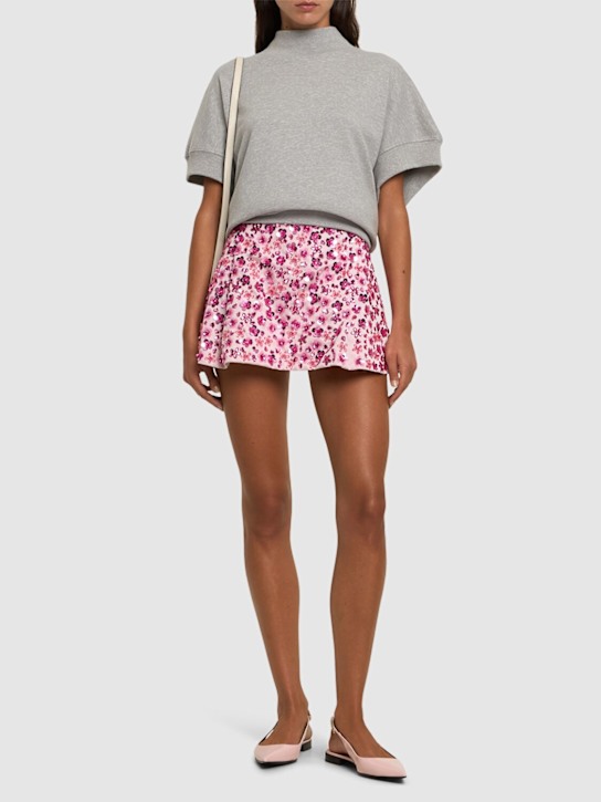 Des Phemmes: Embroidered duchesse mini skirt - Pink/Multi - women_1 | Luisa Via Roma