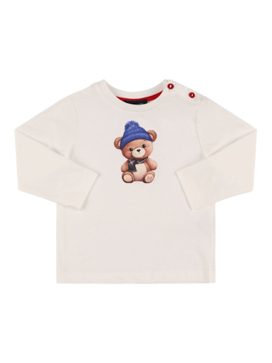 Monnalisa: T-shirt in jersey di cotone stampato - kids-girls_0 | Luisa Via Roma