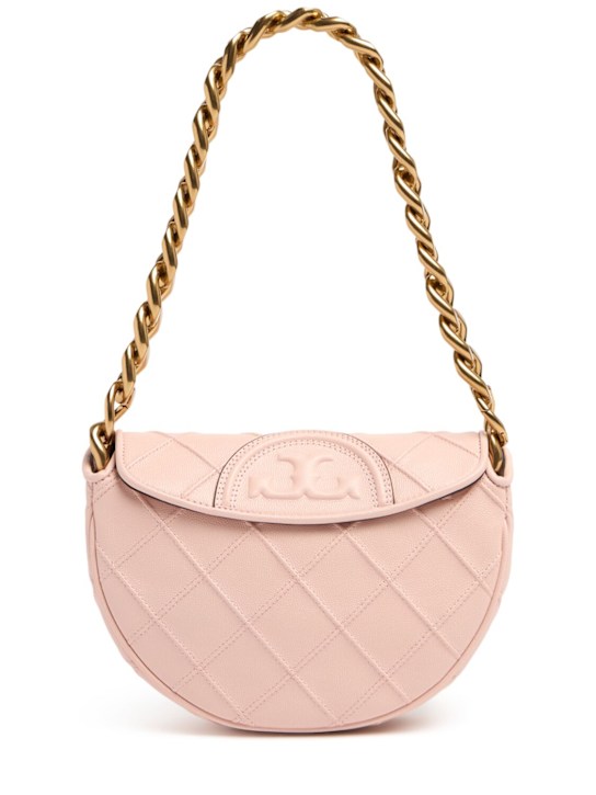 Tory Burch: Mini Fleming Crescent leather bag - women_0 | Luisa Via Roma