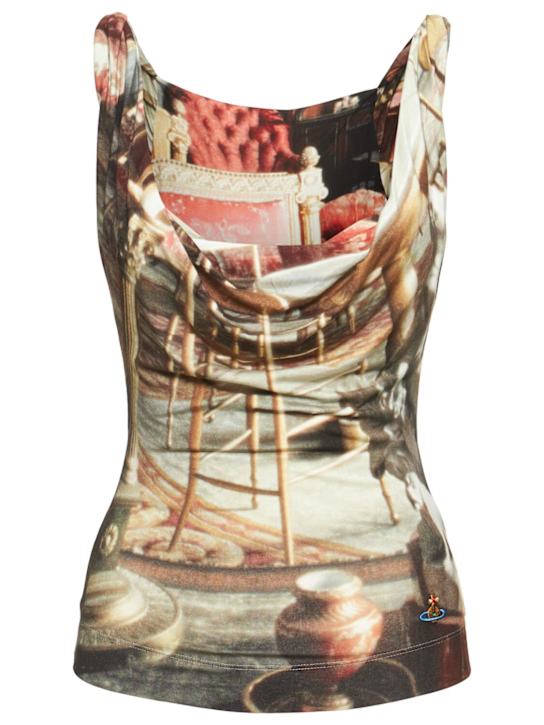 Vivienne Westwood: Anna printed jersey off shoulder top - women_0 | Luisa Via Roma