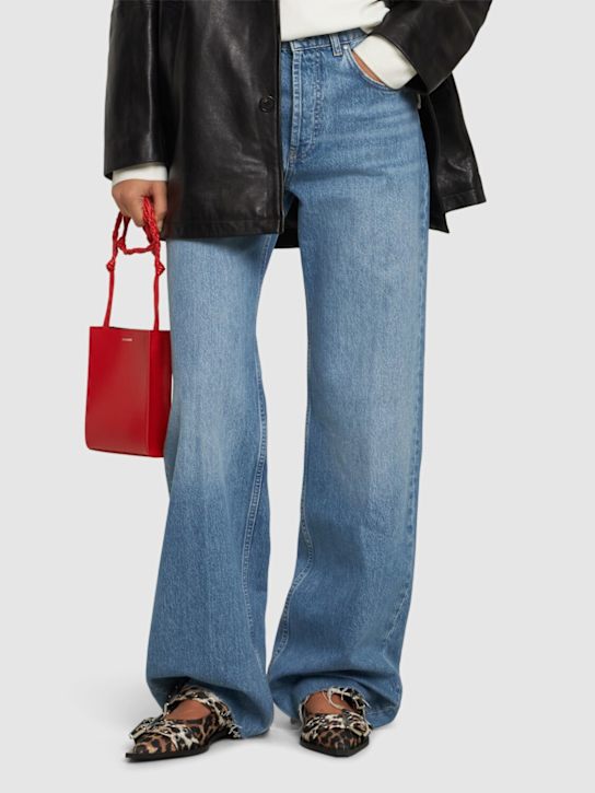 GANNI: 20mm Chunky buckle leopard ballerinas - women_1 | Luisa Via Roma