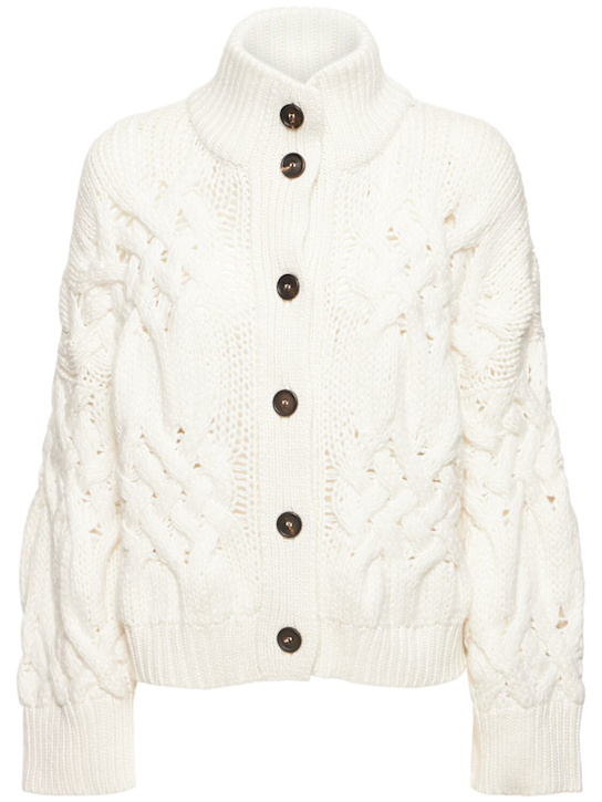 Brunello Cucinelli: Cardigan en cachemire - women_0 | Luisa Via Roma