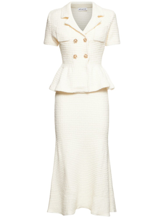 Self-portrait: テクスチャードニットミディドレス - women_0 | Luisa Via Roma