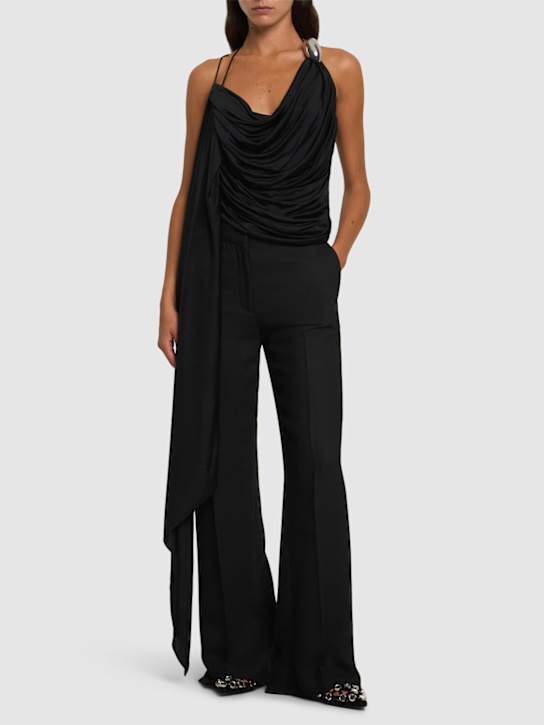 Draped viscose jersey top - Thumbnail 2