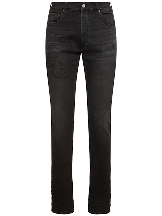 Amiri: Bandana jacquard logo jeans - Vintage Black - men_0 | Luisa Via Roma