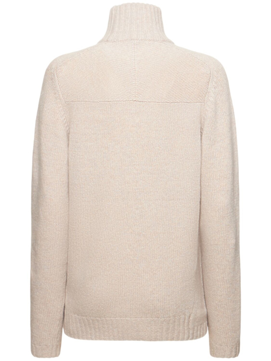 Carven: Wool turtleneck sweater - Beige - women_4 | Luisa Via Roma