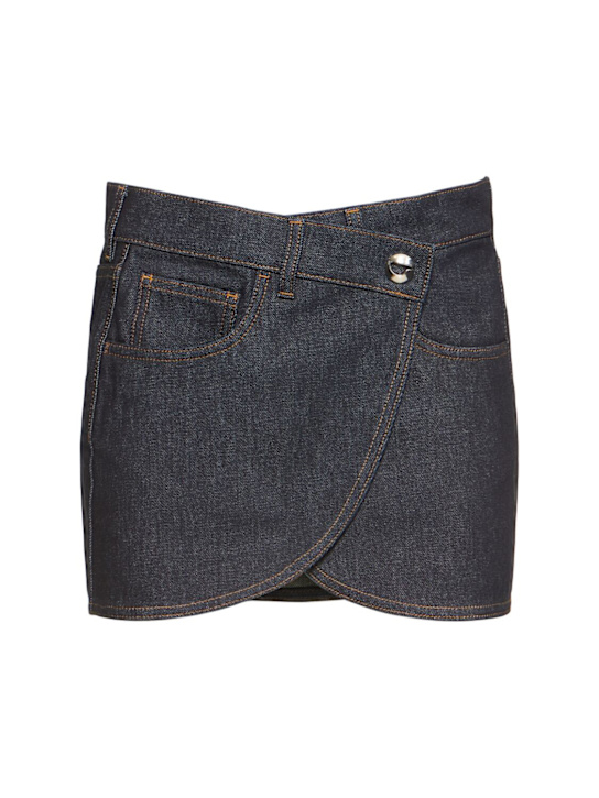 Coperni: Cotton denim mini skirt - women_0 | Luisa Via Roma