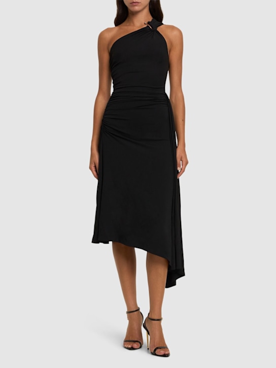 Ruched jersey one-shoulder dress - Thumbnail 2