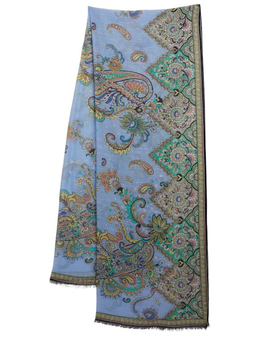 Etro: Boheme printed cotton blend scarf - women_0 | Luisa Via Roma