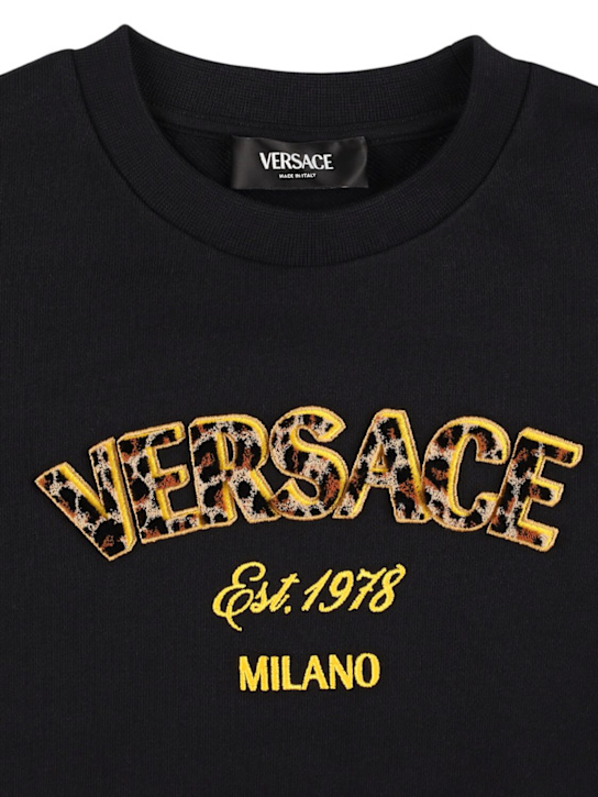 Versace: コットンスウェットシャツ - kids-girls_1 | Luisa Via Roma