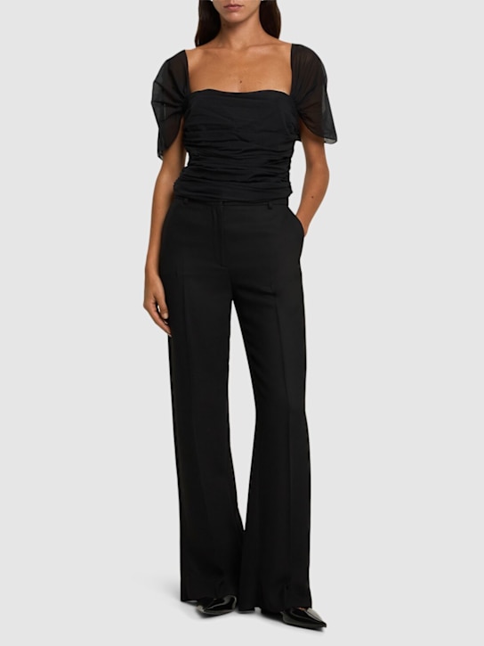 Giuseppe Di Morabito: Top in misto seta - Nero - women_1 | Luisa Via Roma