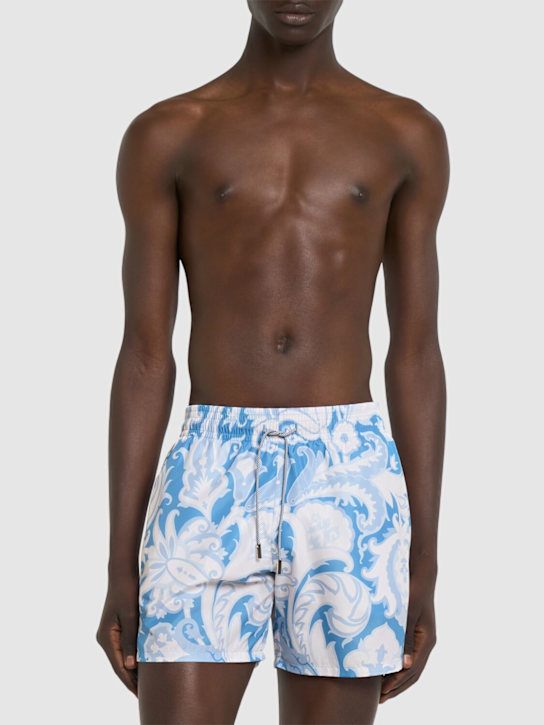 Etro: Printed swim shorts - men_1 | Luisa Via Roma