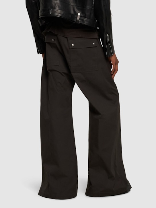 Rick Owens: Wide Bela cotton poplin pants - Dust - men_4 | Luisa Via Roma