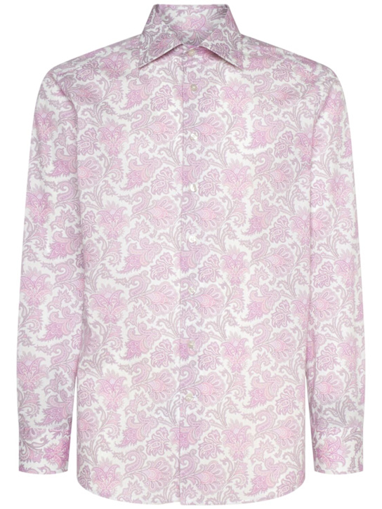 Etro: Camicia Roma in misto cotone - Rosa - men_0 | Luisa Via Roma