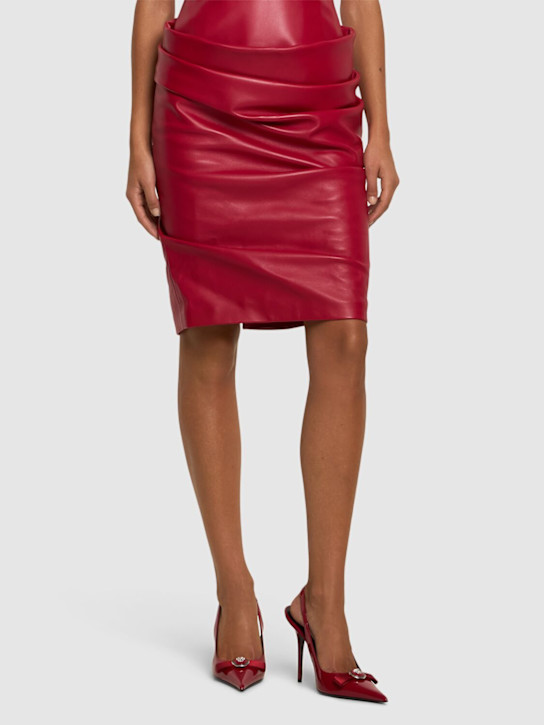 Versace: 110mm Leather slingbacks - women_1 | Luisa Via Roma