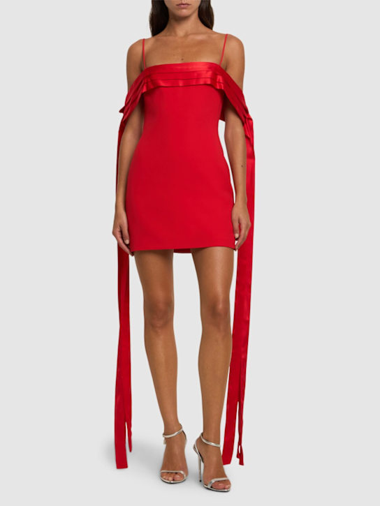 David Koma: Cady & satin mini dress - women_1 | Luisa Via Roma