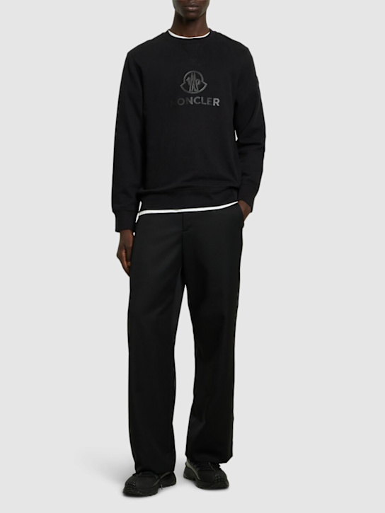 Moncler: Cotton & cashmere sweatshirt - men_1 | Luisa Via Roma