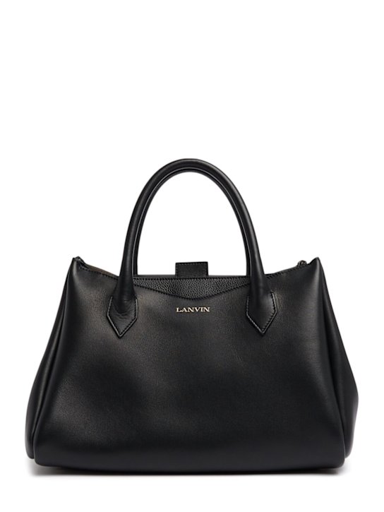 Lanvin: Concerto Jour leather top handle bag - Black - women_0 | Luisa Via Roma