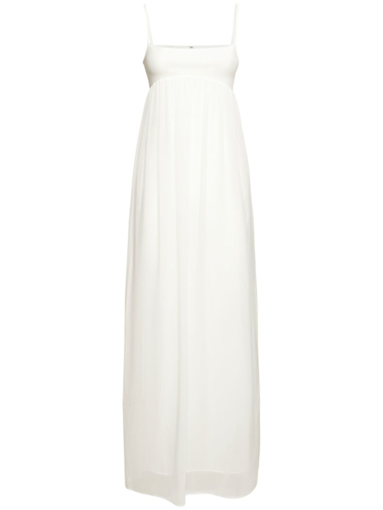 Jacquemus: La Robe Peplo satin long dress - women_0 | Luisa Via Roma