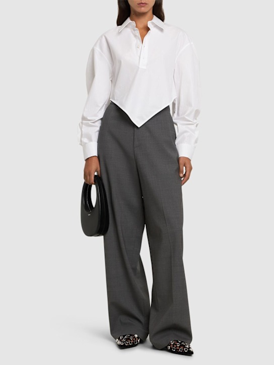 Alexander Wang: Cropped cotton shirt - women_1 | Luisa Via Roma