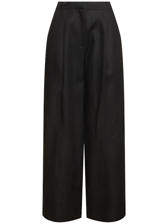 POSSE: Leon high waist linen straight pants - women_0 | Luisa Via Roma