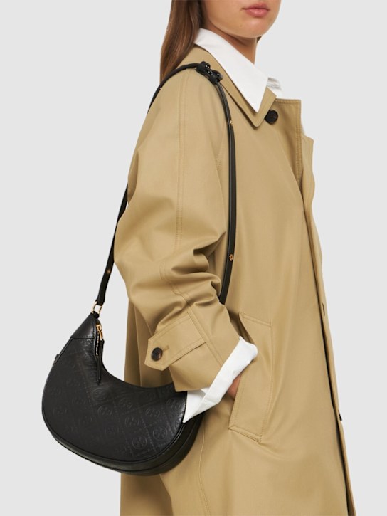 Tory Burch: T Monogram Crescent leather bag - women_1 | Luisa Via Roma