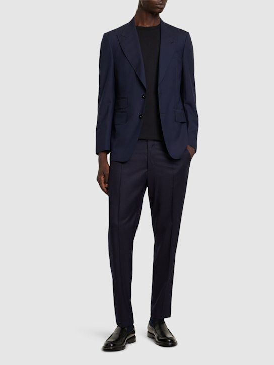 Dolce&Gabbana: Wool flannel pants - men_1 | Luisa Via Roma