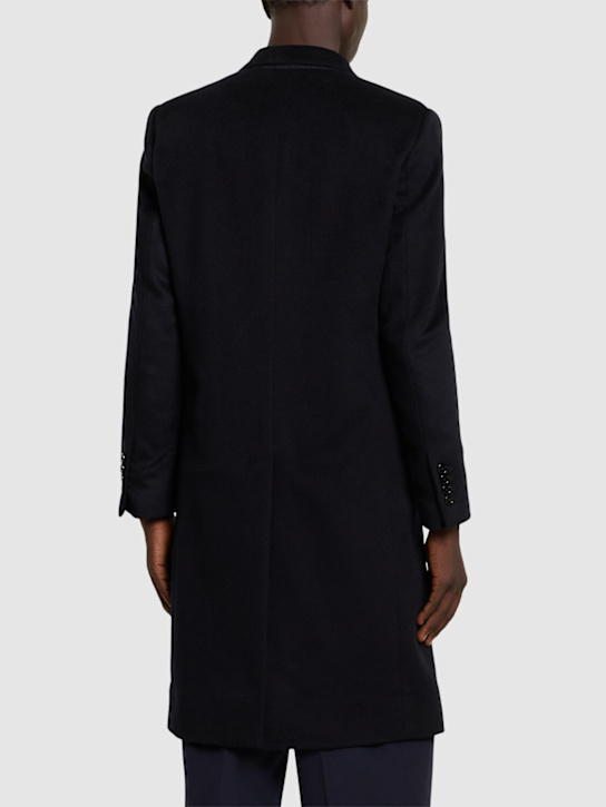 Dolce&Gabbana: Single breast peak lapel cashmere coat - Dark Blue - men_2 | Luisa Via Roma