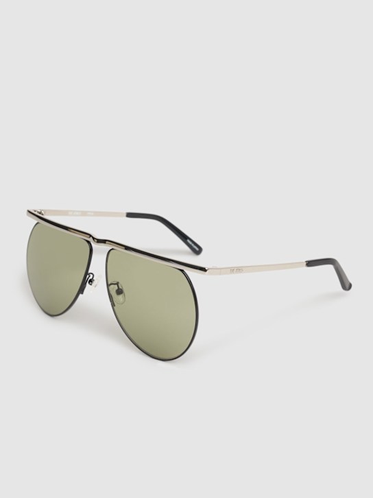 The Attico: Pilot metal sunglasses - Silver/ Black - women_2 | Luisa Via Roma