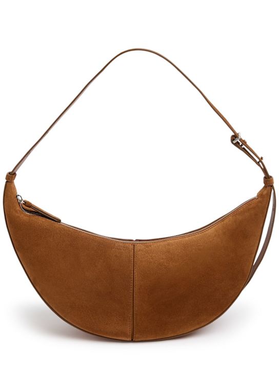 Proenza Schouler: Slide soft suede shoulder bag - Saddle - women_0 | Luisa Via Roma