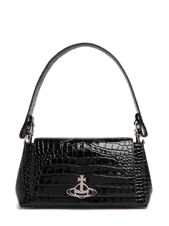 Vivienne Westwood: Medium Hazel croc embossed leather bag - women_0 | Luisa Via Roma