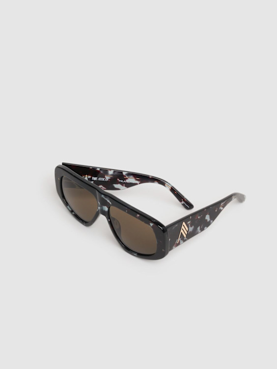 The Attico: Attico57 mask squared sunglasses - Brown/Tortoise - women_2 | Luisa Via Roma