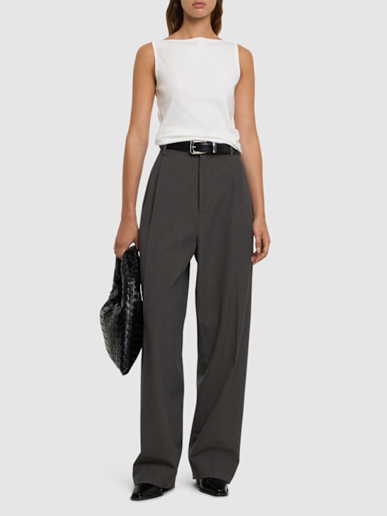 Flore Flore: Débardeur en coton biologique côtelé Timmi Tank - Blanc - women_1 | Luisa Via Roma