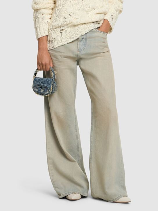 Diesel: XS 1DR Washed denim & crystal bag - women_1 | Luisa Via Roma