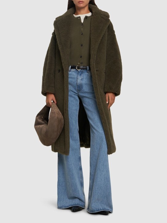 Max Mara: Tedgirl alpaca blend long coat - women_1 | Luisa Via Roma