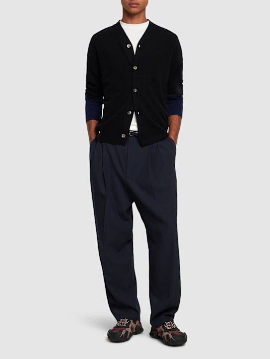 Comme des Garçons Shirt: Forever two-tone wool cardigan - men_1 | Luisa Via Roma