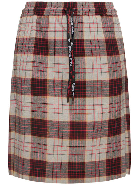 Vivienne Westwood: Viscose & wool kilt - Red Check - men_0 | Luisa Via Roma