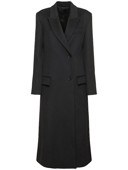 Proenza Schouler: Reed brushed wool long coat - Grey - women_0 | Luisa Via Roma