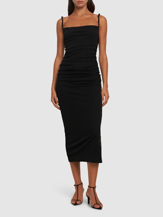 Nanushka: Alexa fitted jersey midi dress - women_1 | Luisa Via Roma