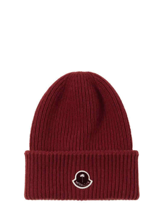Moncler Genius: Moncler x Palm Angels wool beanie - men_0 | Luisa Via Roma