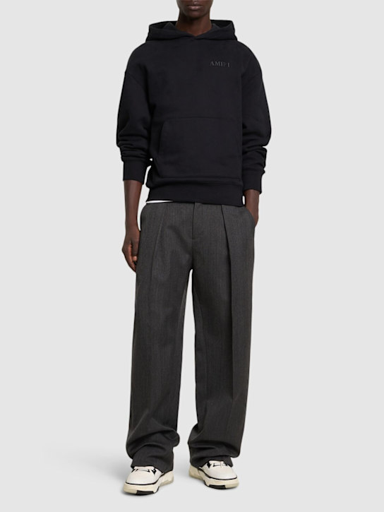 Amiri: Felpa oversize con cappuccio - Nero - men_1 | Luisa Via Roma