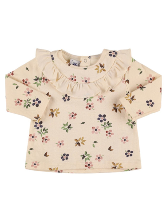 Petit Bateau: T-shirt in jersey di cotone stampato - kids-girls_0 | Luisa Via Roma