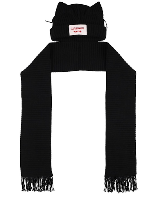 Charles Jeffrey LOVERBOY: Chunky ears beanie w/ scarf - women_0 | Luisa Via Roma