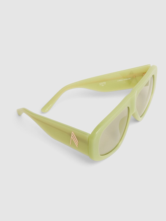The Attico: Attico57 mask squared sunglasses - Acid Green - women_2 | Luisa Via Roma