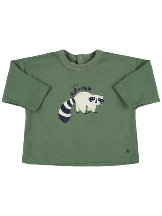 Petit Bateau: T-shirt in cotone con stampa - kids-girls_0 | Luisa Via Roma