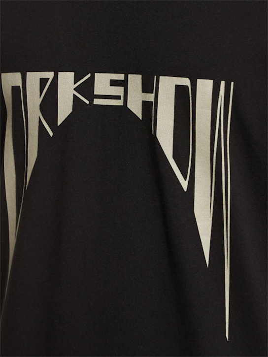 Rick Owens DRKSHDW: Level T logo t-shirt - men_1 | Luisa Via Roma