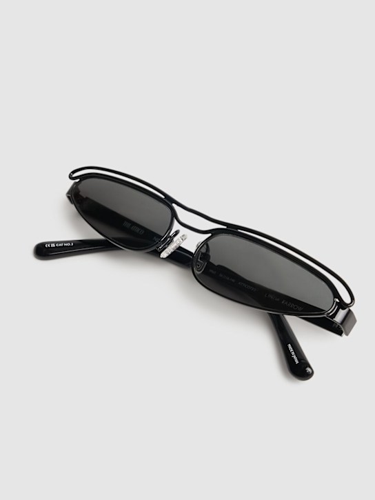 The Attico: Slim metal sunglasses - women_3 | Luisa Via Roma