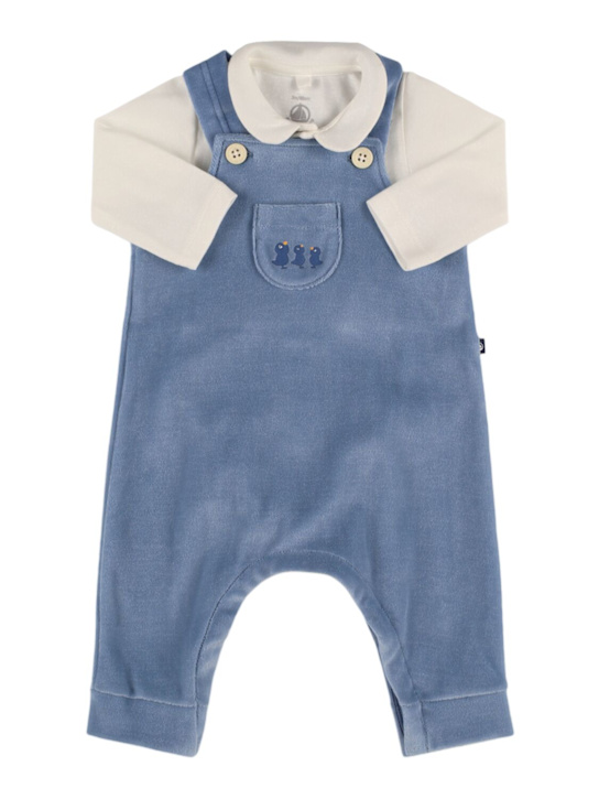 Petit Bateau: Salopette e body in cotone - kids-girls_0 | Luisa Via Roma